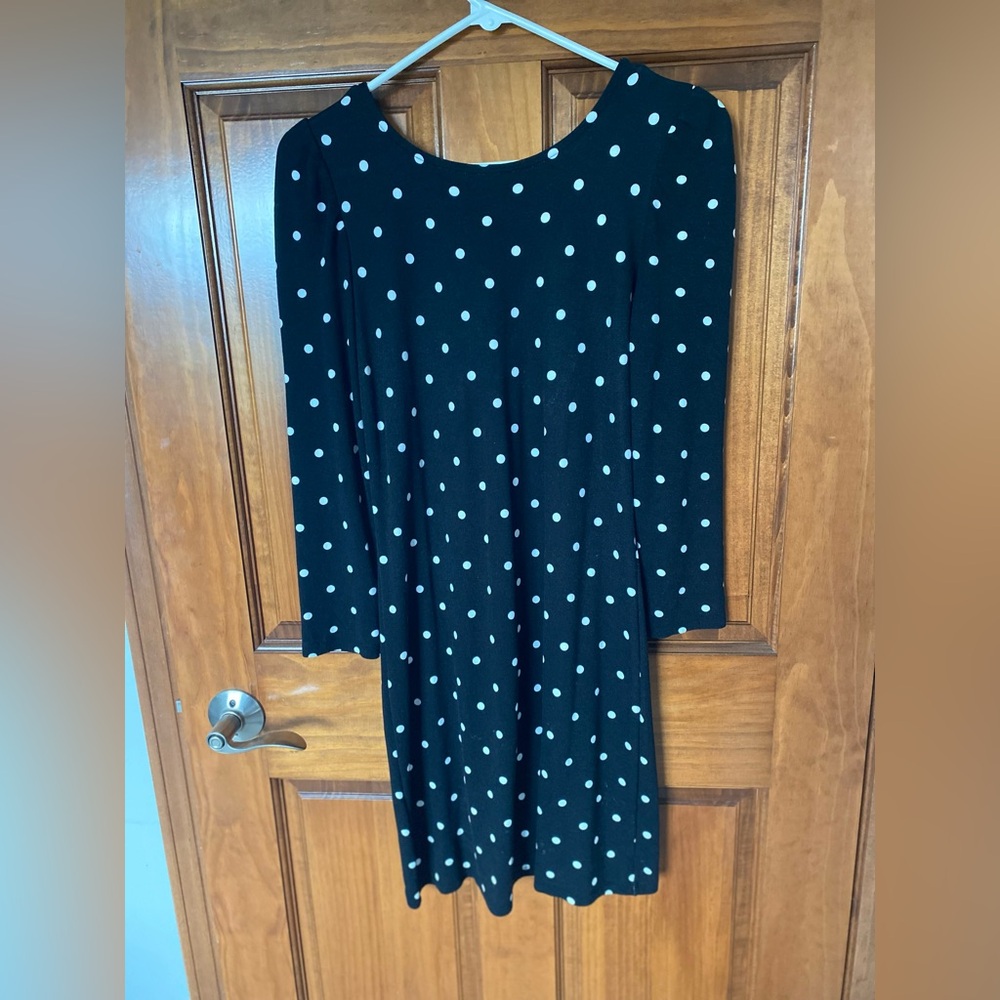 Old Navy Black Sheath Dress Long Sleeve Crew Neck